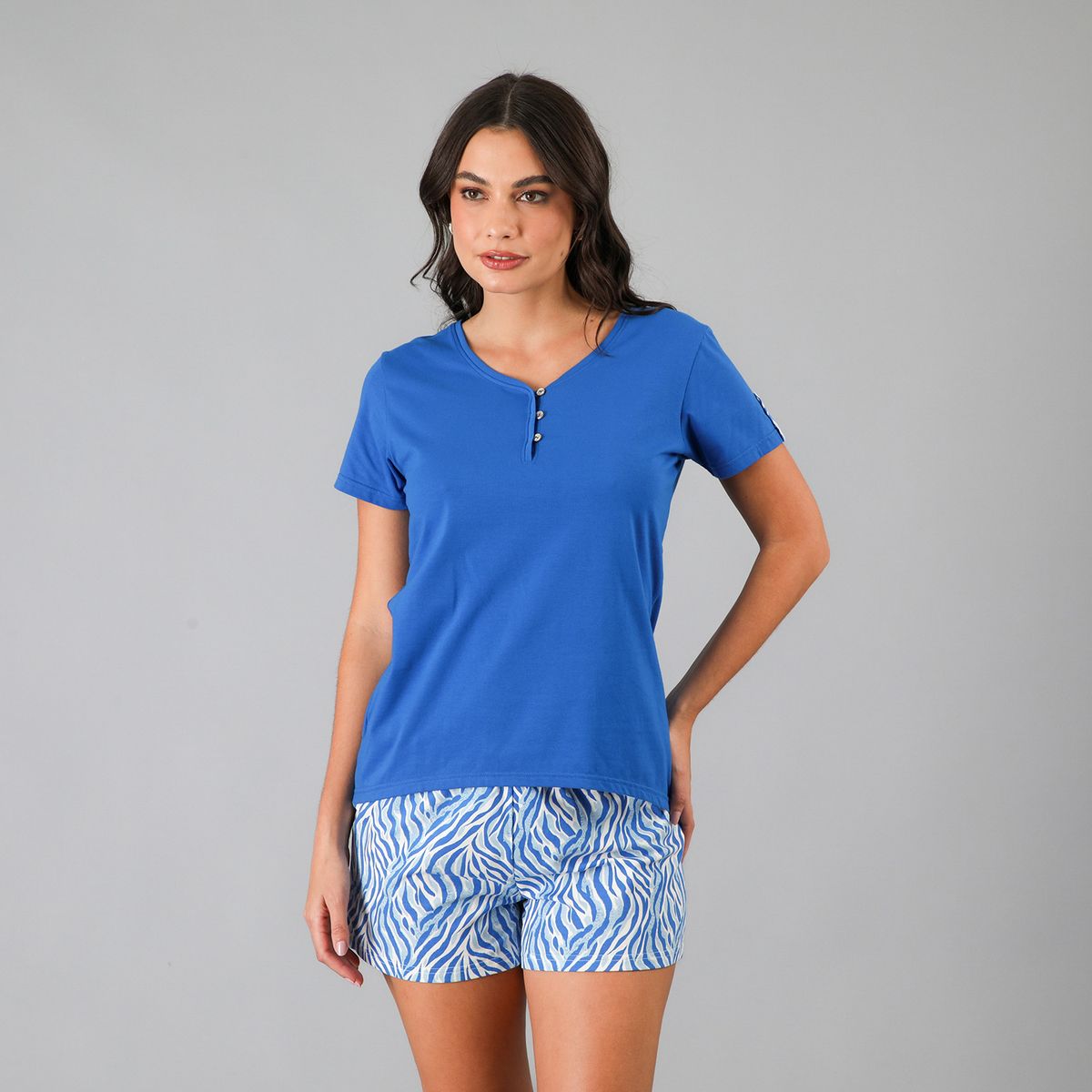 FLORES - Set Top + Short Mujer Flores