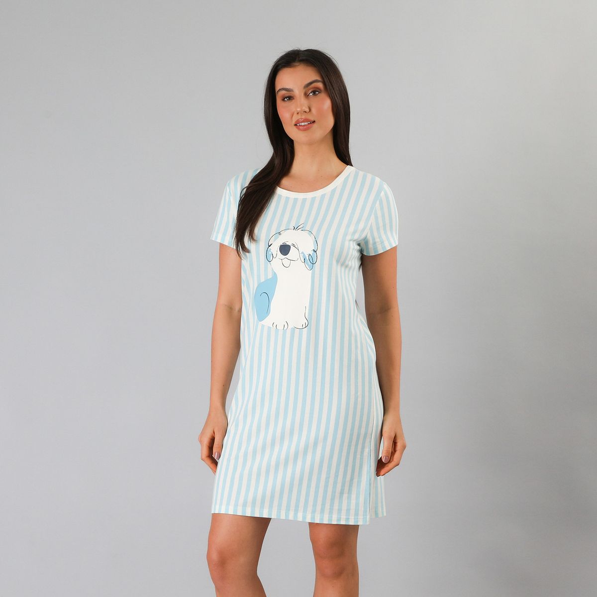 FLORES - Camisola Manga Corta Algodón Mujer Flores