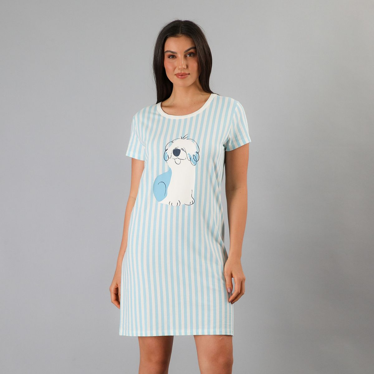 FLORES - Camisola Manga Corta Algodón Mujer Flores