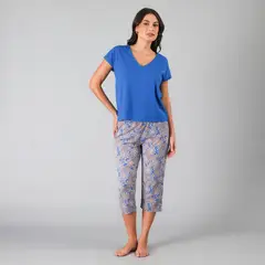 FLORES - Set Top + Capri Mujer