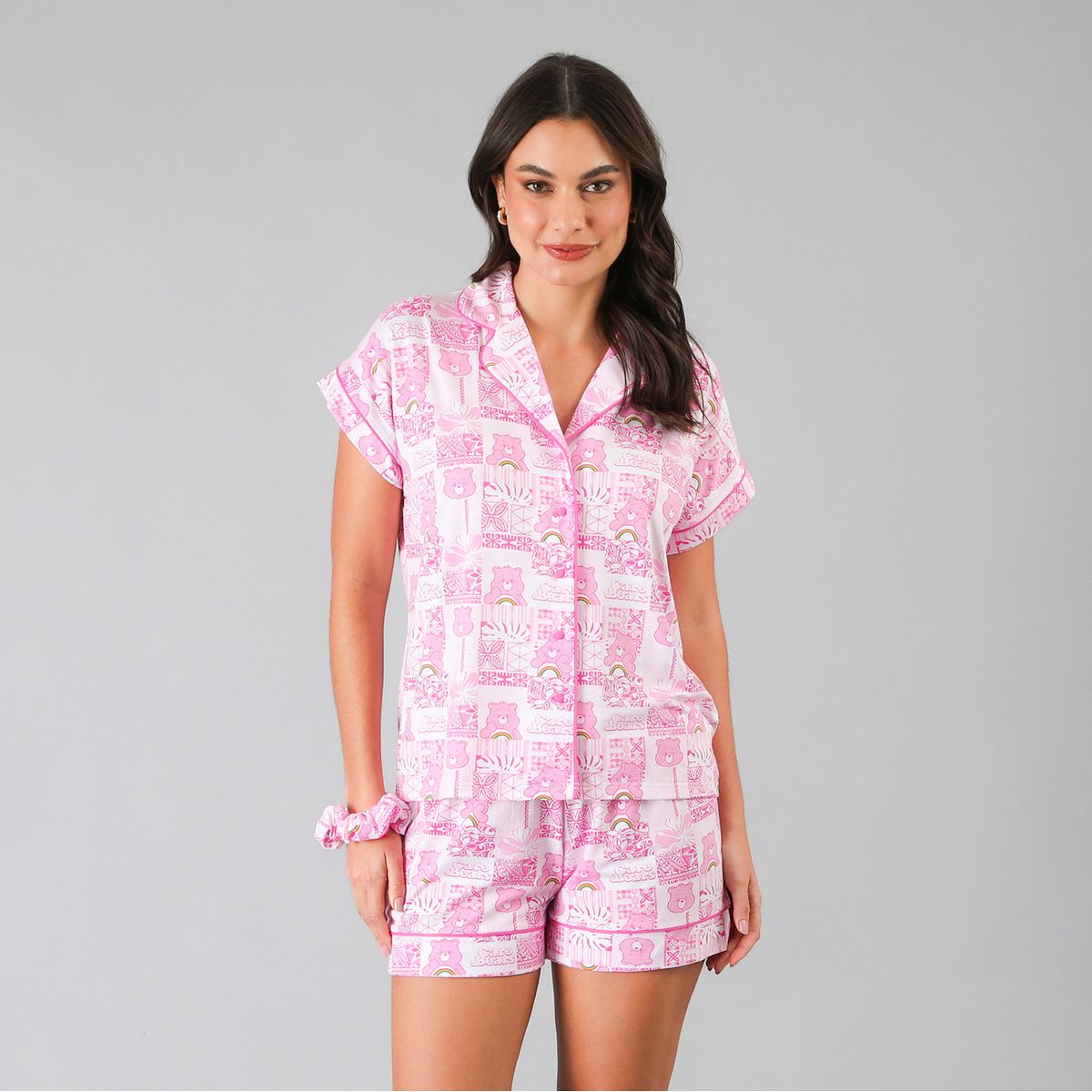 FLORES - Set Top Camisero + Short Mujer Flores