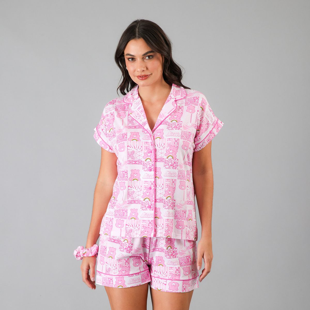 FLORES - Set Top Camisero + Short Mujer Flores