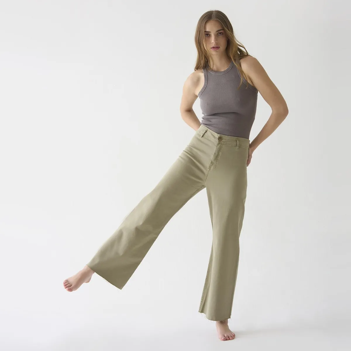 BRICK LONDON - Jeans Wide Leg Tiro Medio Mujer Brick London