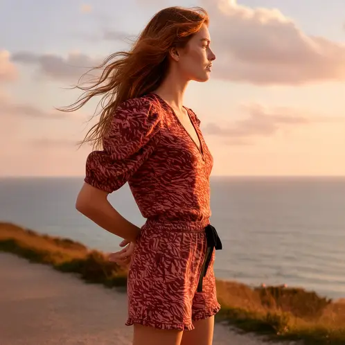 BRICK LONDON - Short Zebra Abbey Mujer