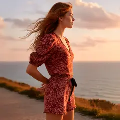 BRICK LONDON - Short Zebra Abbey Mujer