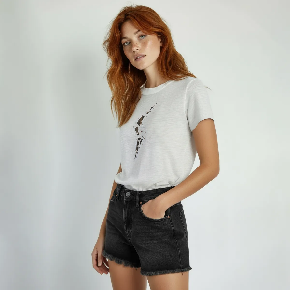 BRICK LONDON - Polera Cow Ray Mujer Brick London