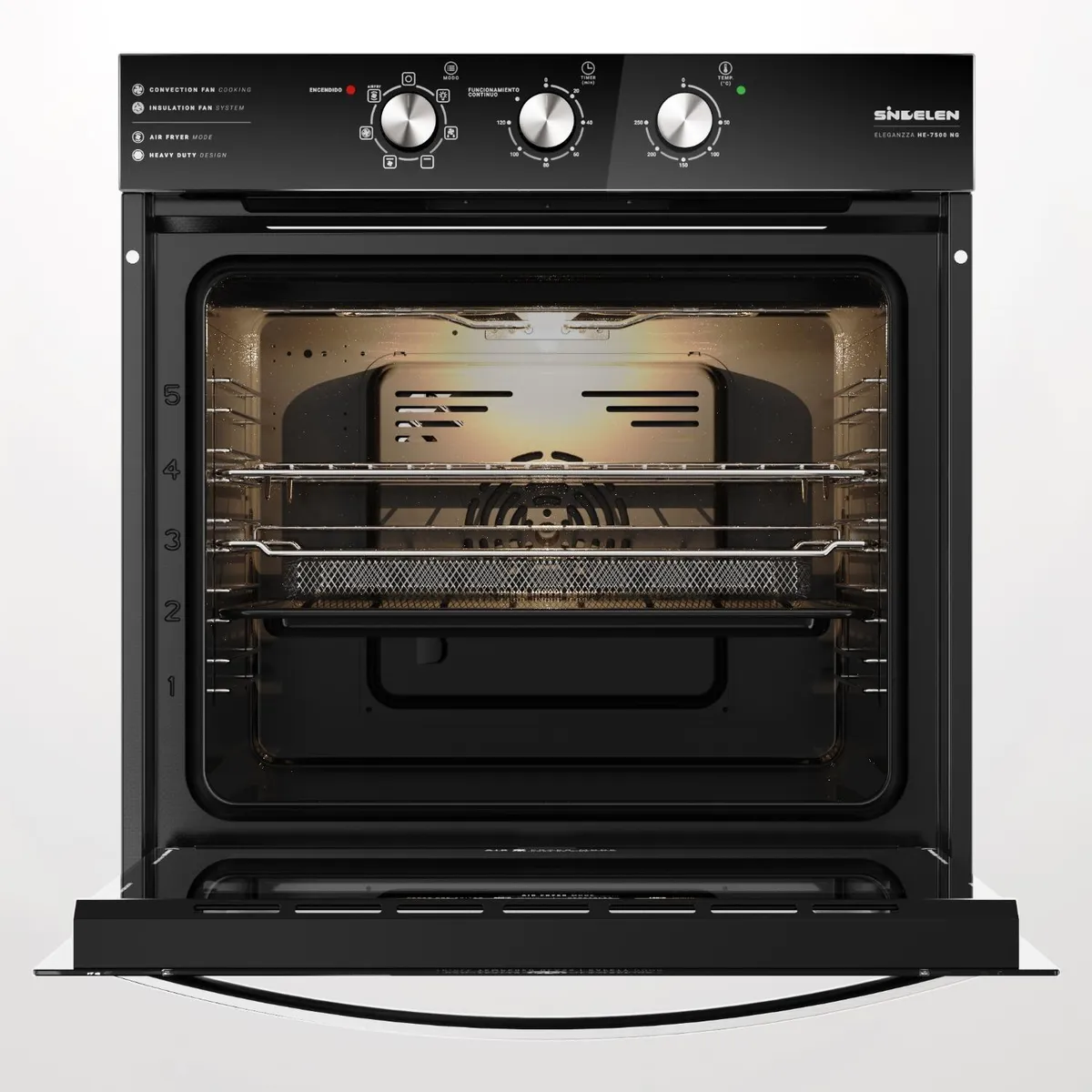 SINDELEN - Horno Empotrable 2980W 73Lts He-7500Ng Sindelen