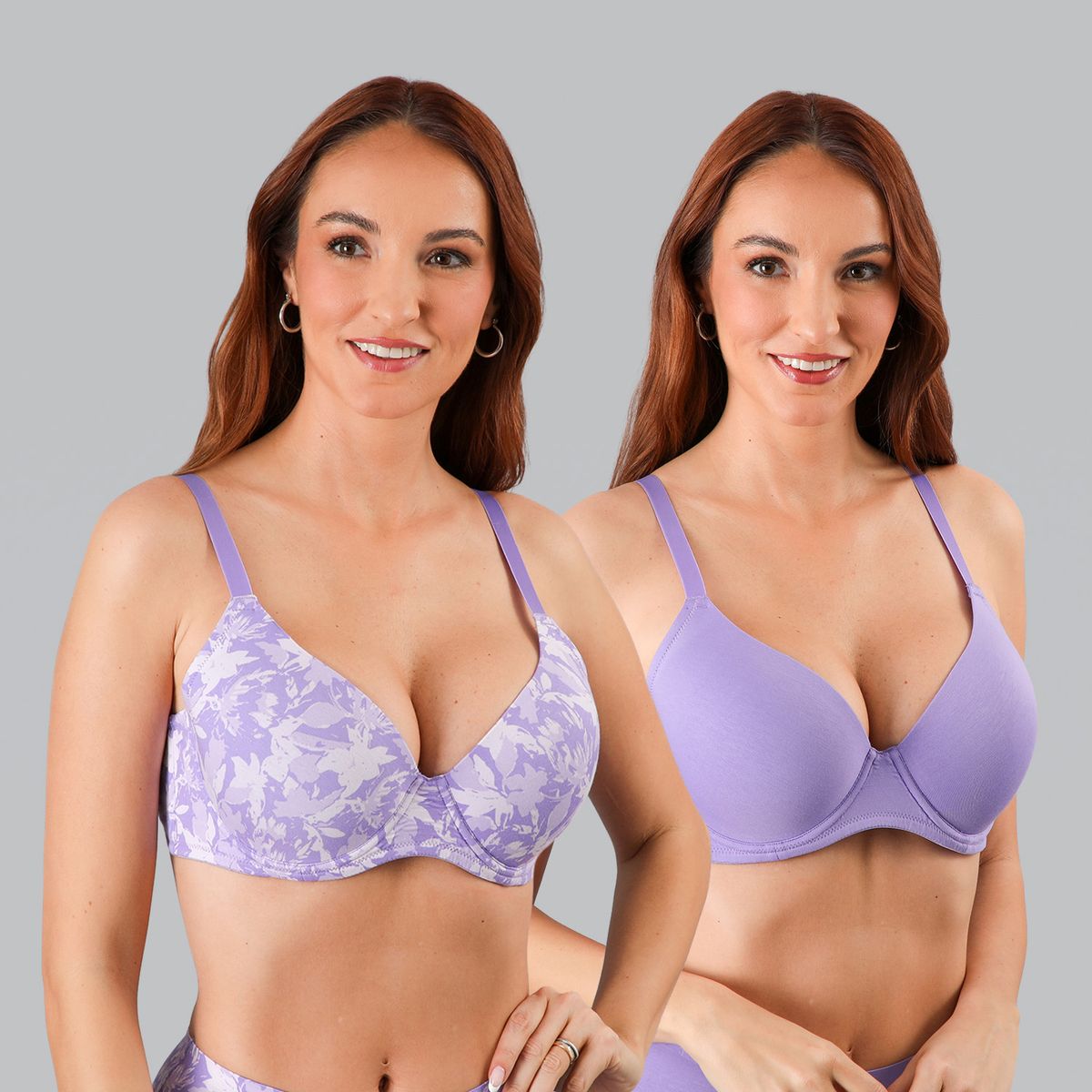 FLORES - Pack De 2 Sostenes Con Copa Mujer Flores