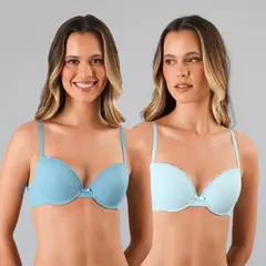 FLORES - Pack De 2 Sostenes Con Copa Mujer