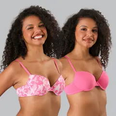 FLORES - Pack De 2 Sostenes Con Copa Mujer