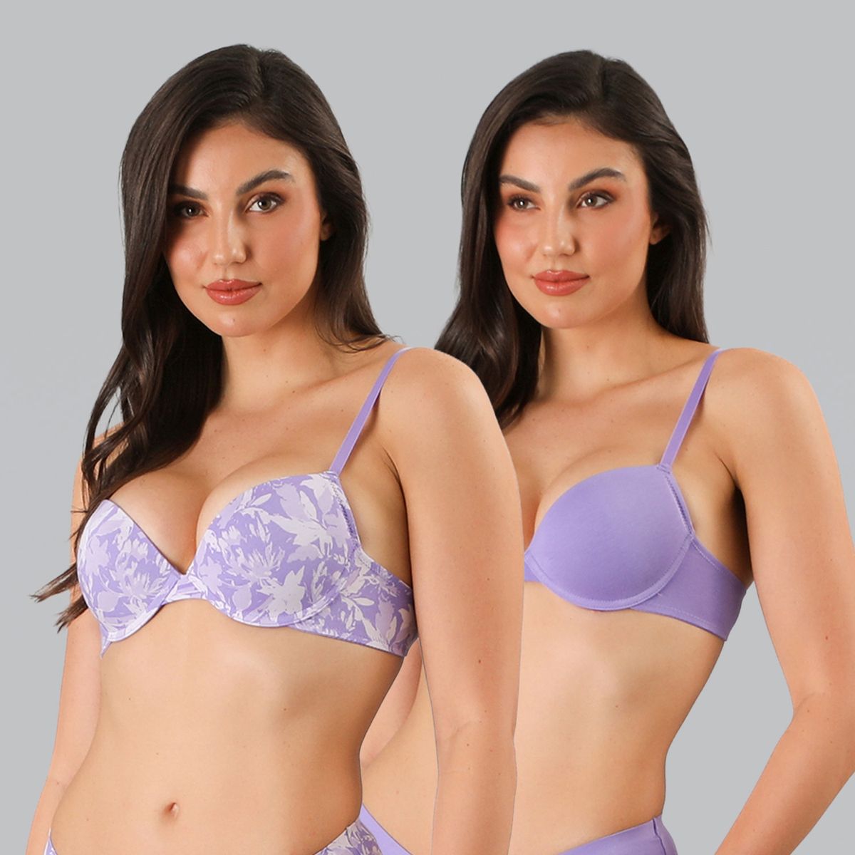 FLORES - Pack De 2 Sostenes Con Copa Mujer Flores