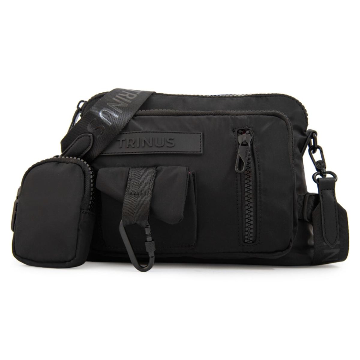 TRINUS - Cartera Bandolera Regina Mujer Negro Trinus