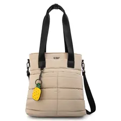 TRINUS - Cartera Dos Asas Shopping Tiana Mujer Beige