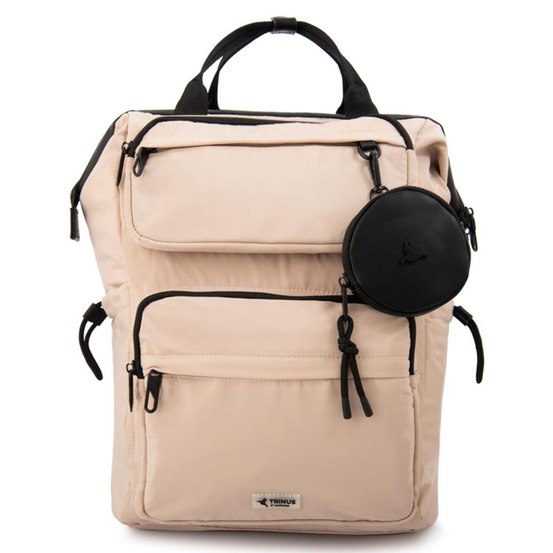 TRINUS - Mochila Con Colgante Pilar Mujer Beige Trinus