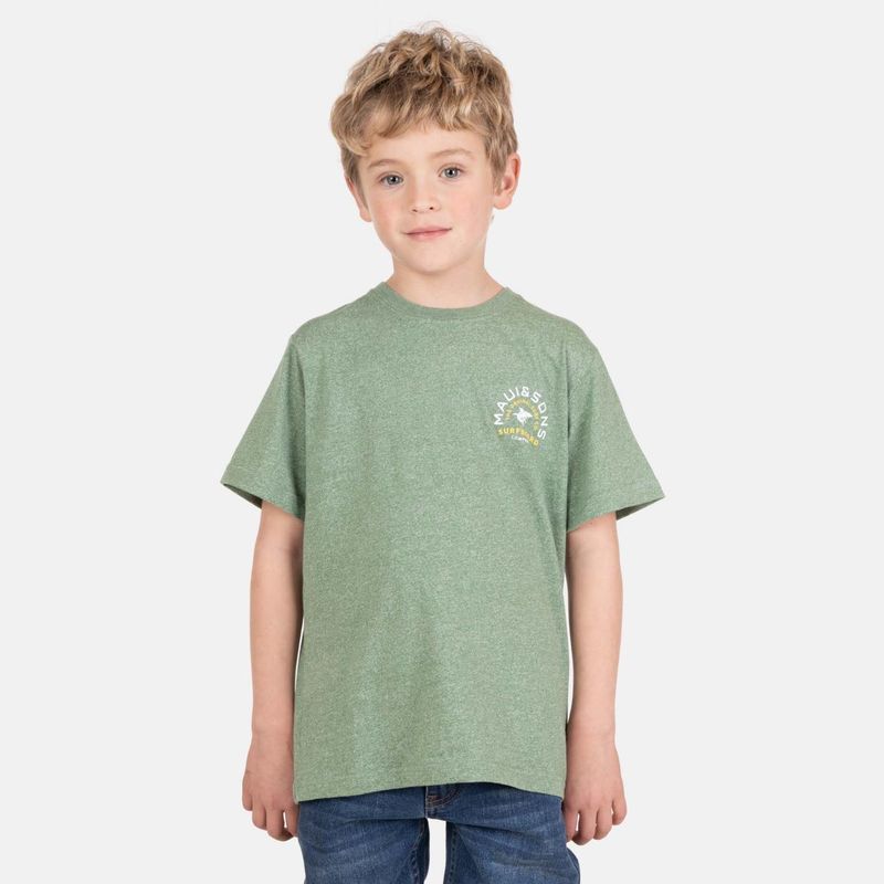 MAUI AND SONS - Polera Regular Fit Algodón Niño Verde Maui And Sons