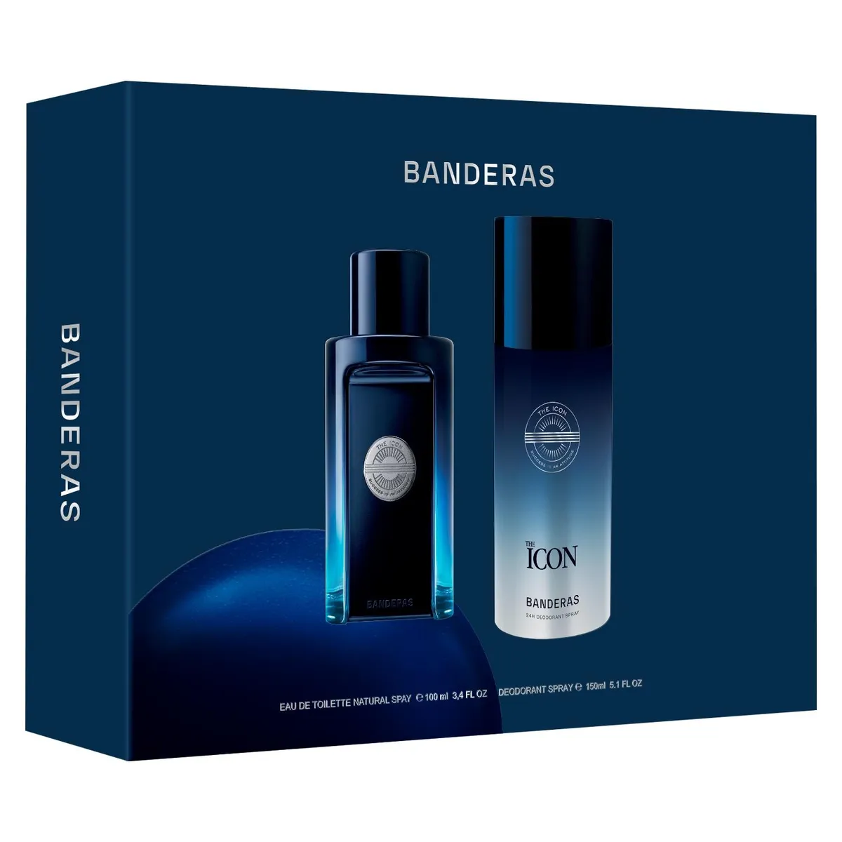 ANTONIO BANDERAS - Estuche The Icon EDT 100 ml + 24h Desodorante Spray 150 ml Hombre Bandera