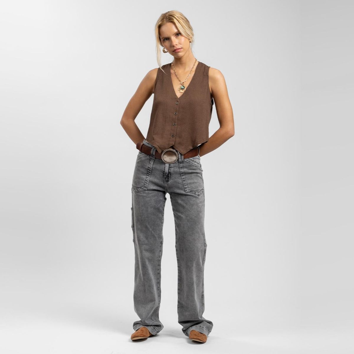 LOLITA LPK - Jeans Recto Ame Gris Mujer Lolita LPK