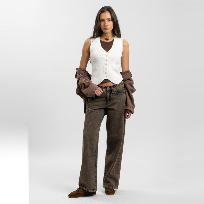 LOLITA POCKET - Jeans Wide Leg Tiro Medio Javiera Mujer Lolita Pocket