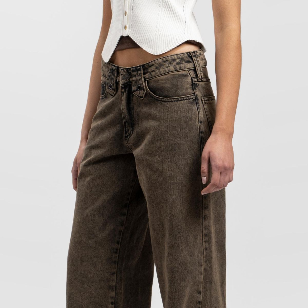 LOLITA LPK - Jeans Wide Leg Tiro Medio Javiera Marengo Mujer Lolita LPK