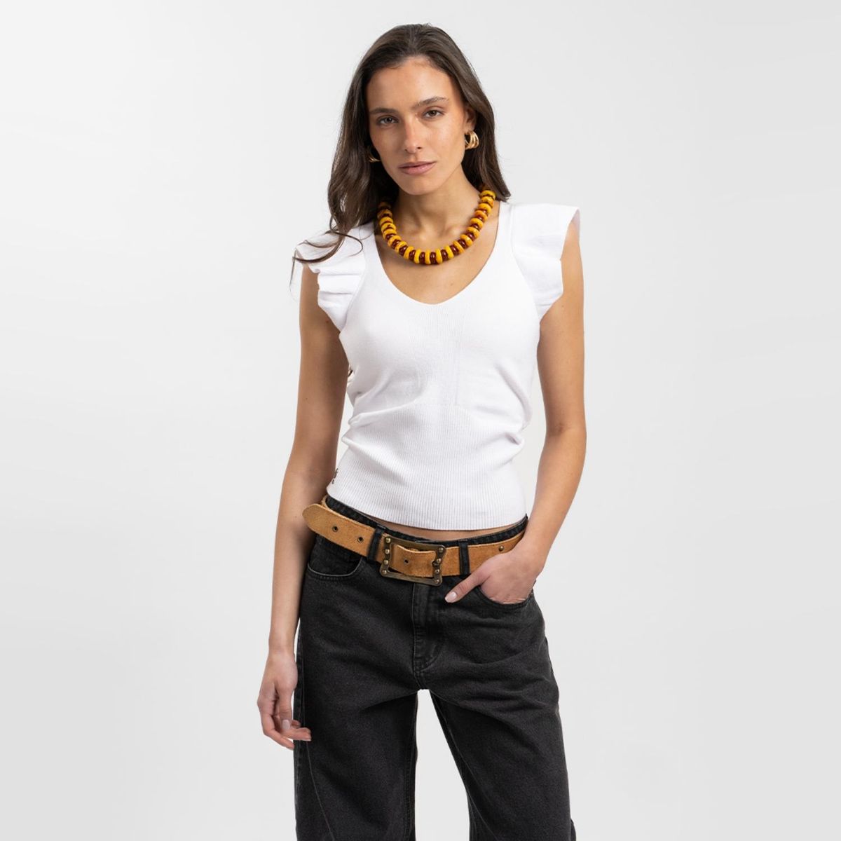 LOLITA POCKET - Polera Manga Corta Mujer Lolita Pocket