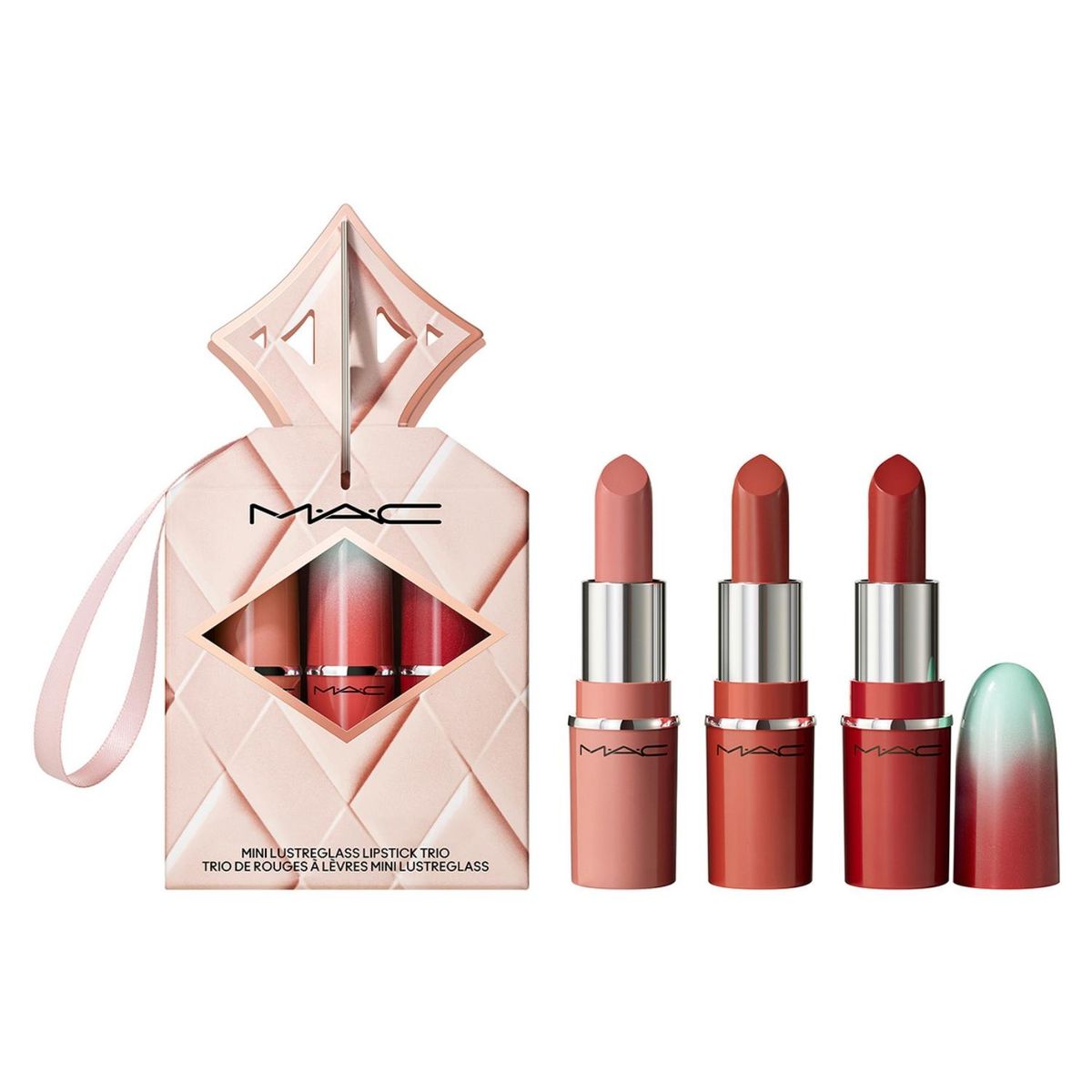 MAC - Set de Maquillaje de Labios MAC Wildest Gleams Mini Lustreglass Lip Trio