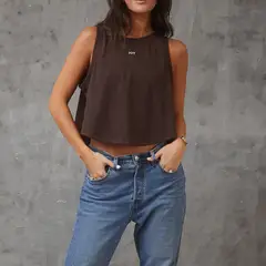 JOYFITTERS - Polera Sin Manga Algodón Mujer