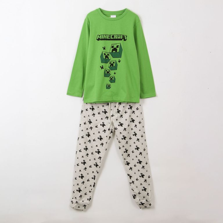 MINECRAFT Pijama Niño Algodón 2 Piezas