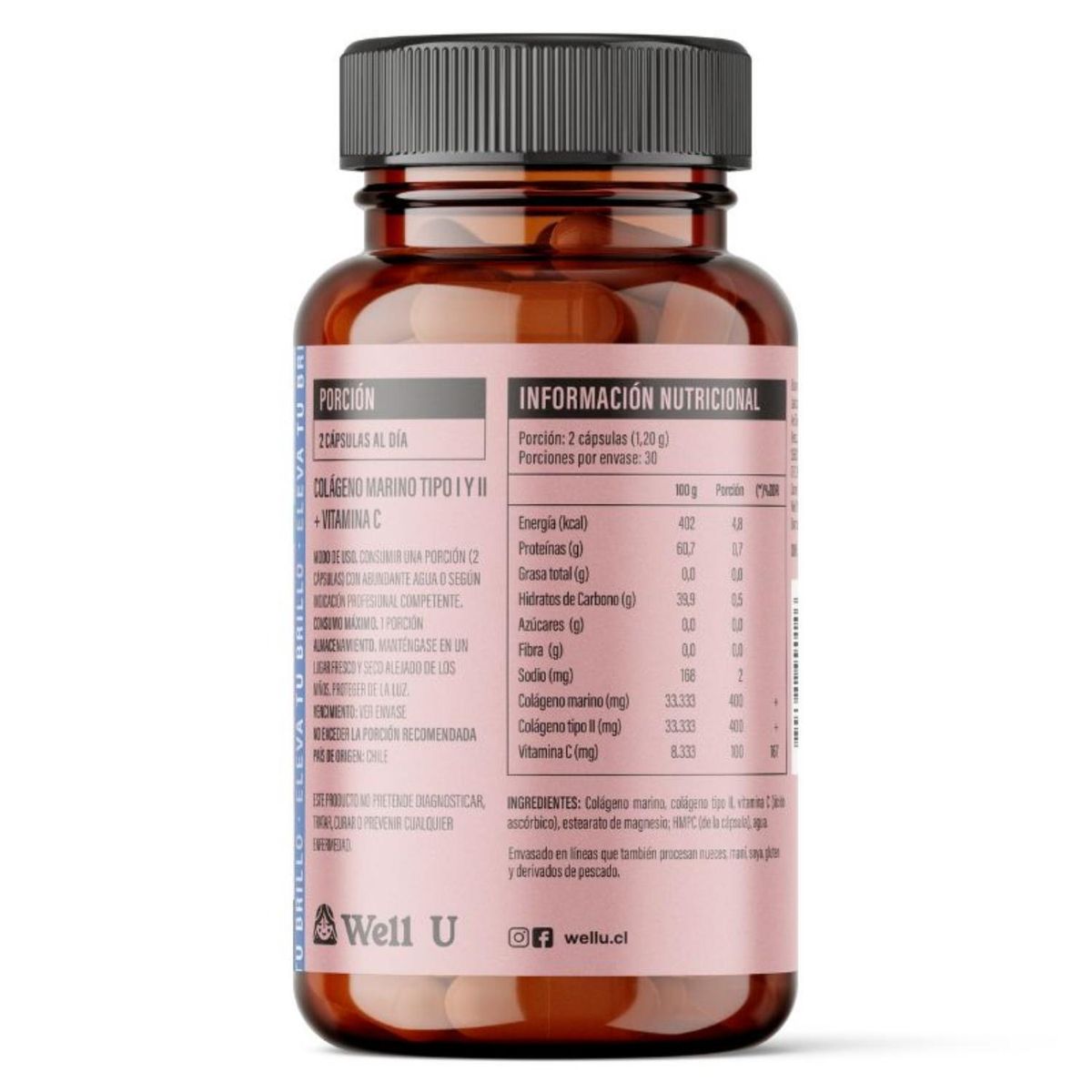 WELL U - Colageno Marino 12 Vit C