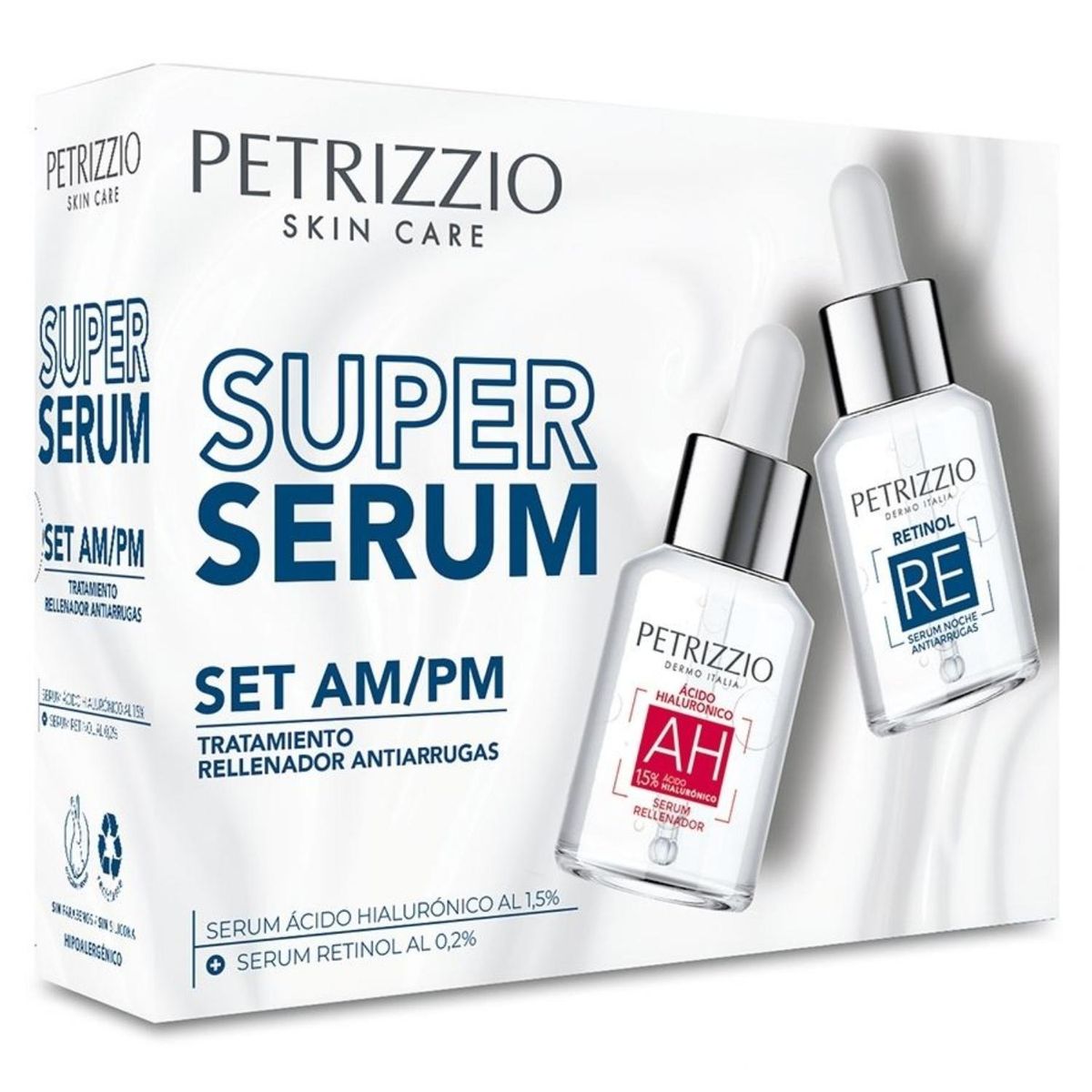 PETRIZZIO - Estuche Serum Ácido Hialurónico al 1,5% + Serum Retinol al 0,2% Petrizzio