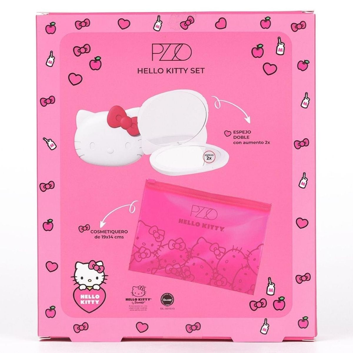 PETRIZZIO - Set Cosmetiquero + Espejo Hello Kitty Petrizzio