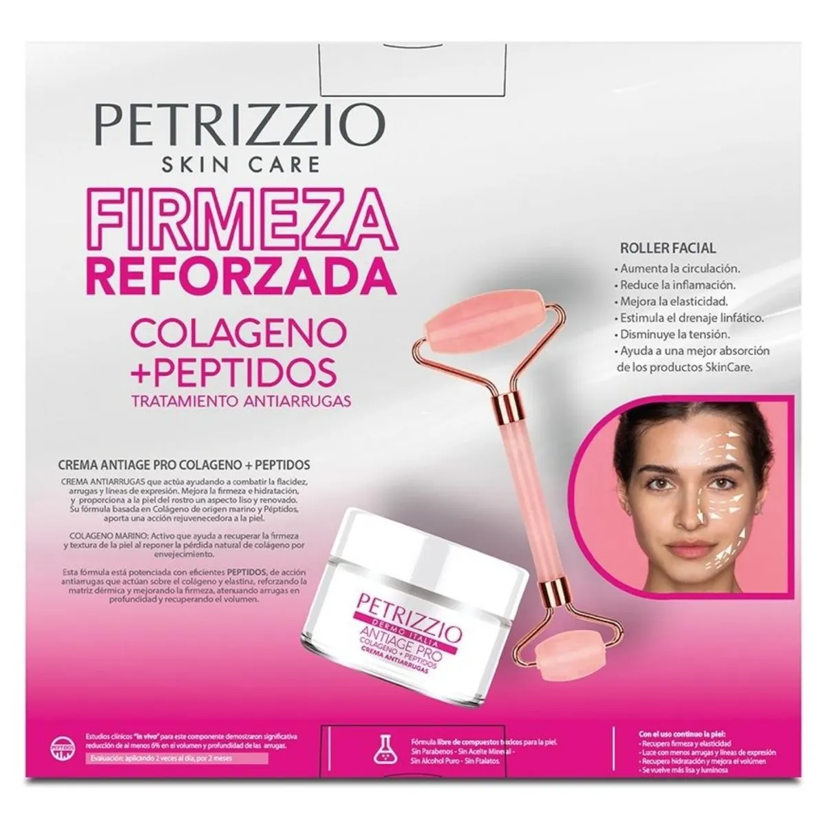 PETRIZZIO - Estuche Antiage Pro Colágeno Péptidos Crema + Roller Antiedad 50 G Petrizzio