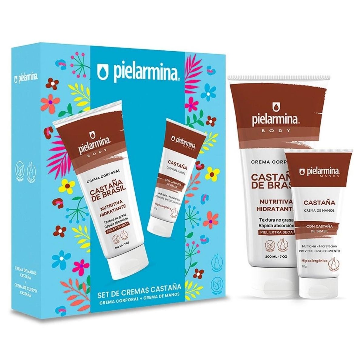 PIELARMINA - Set Cremas Castaño Manos + Cuerpo Pielarmina