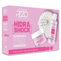 PETRIZZIO - Tripack Hidra Shock Pro Luminosidad Crema + Agua Micelar + Sponja