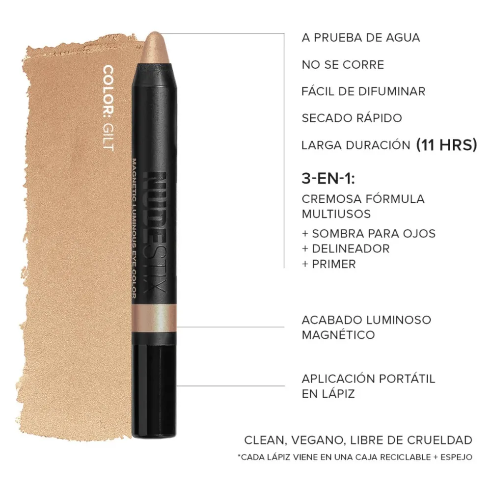 Nudestix Magnetic Luminous Eye Color Gilt, foto 3