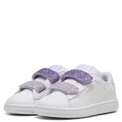 PUMA - Zapatilla Urbana Smash 3.0 L Glitter Velcro V Niña Blanco (21 A 27)
