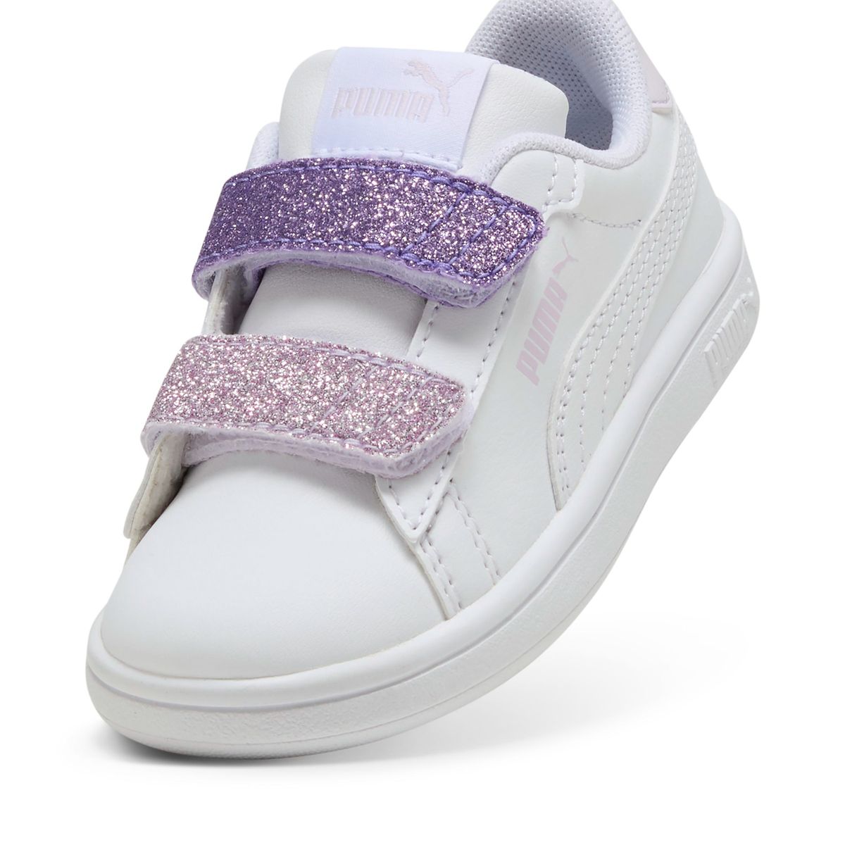 PUMA - Zapatilla Urbana Puma Smash 3.0 L Glitter Velcro V Niña Blanco (21 A 27) Puma