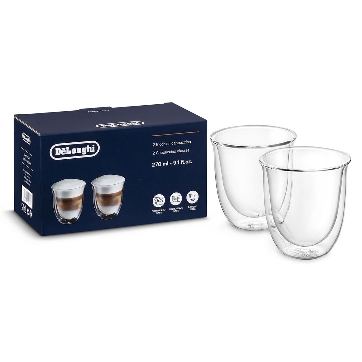DELONGHI - Set Vasos Cappuccino Delonghi