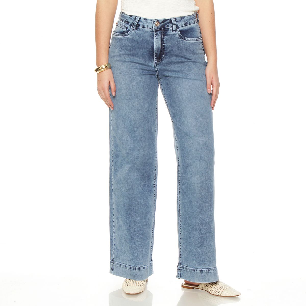 WADOS - Jeans Wide Leg Tiro Alto Mujer Wados