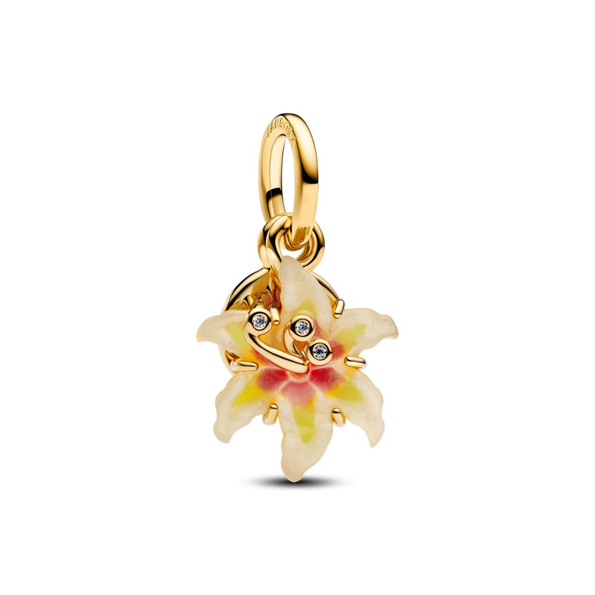 PANDORA - Charm Flor De Gota De Sol Enredada Que Brilla En La Oscuridad De Disney Mujer Pandora