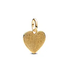 PANDORA - Medallón De Corazón Grabable Bañado En Oro De 14K Mujer