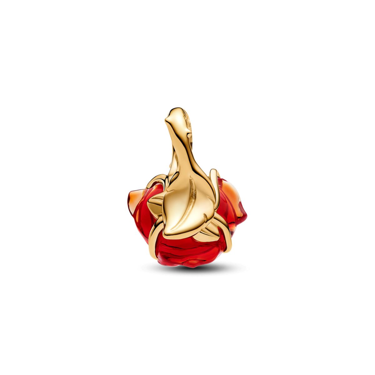 PANDORA - Charm Colgante Rosa Encantada De La Bella Y La Bestia De Disney Mujer Pandora