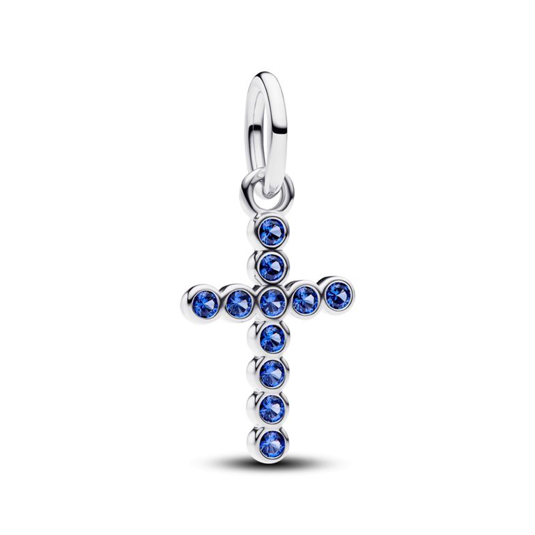Charm Colgante Cruz Plateado Mujer