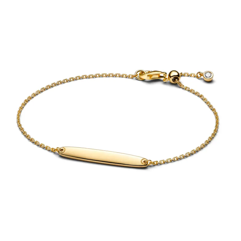 PANDORA - Brazalete Cadena Con Barra Grabable Mujer Pandora
