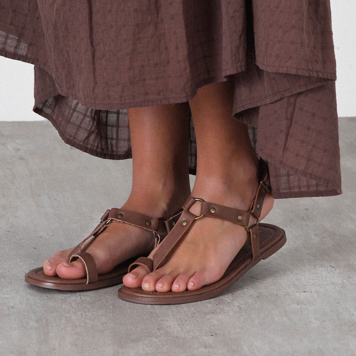 RAINDOOR - Sandalia Mujer Café Raindoor