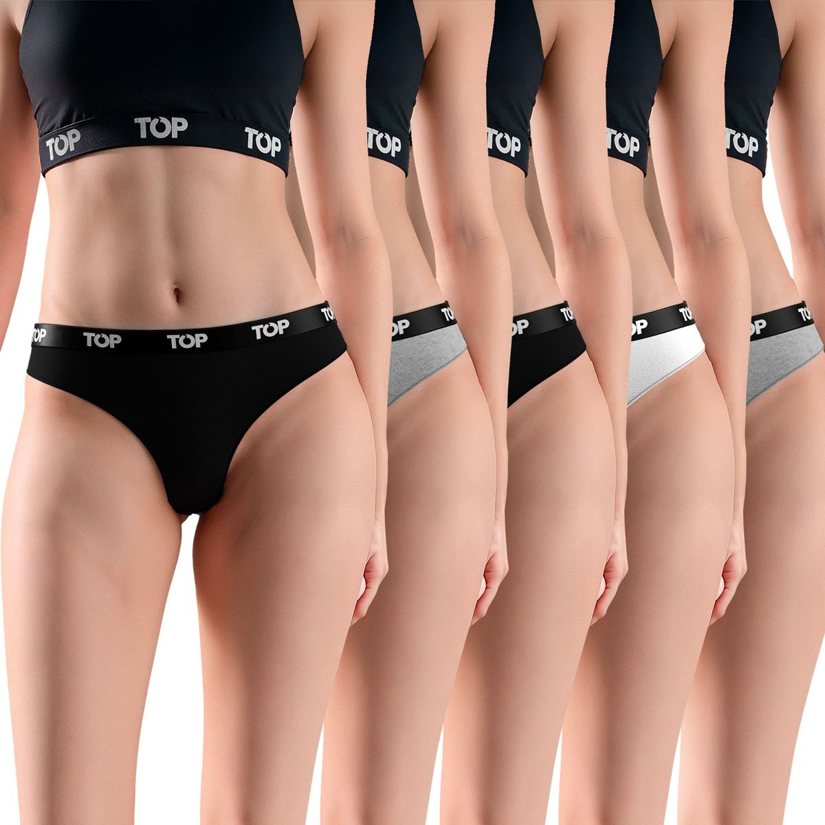 TOP - Pack de 5 Colaless Algodón Mujer Top