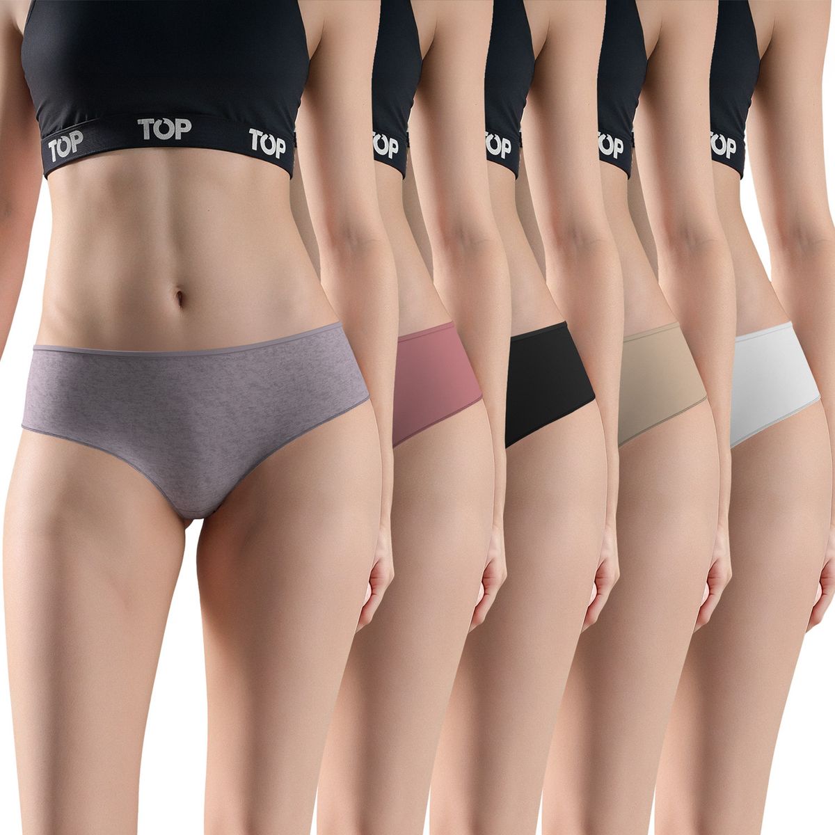 TOP - Pack Pantaletas Mujer Algodón Top