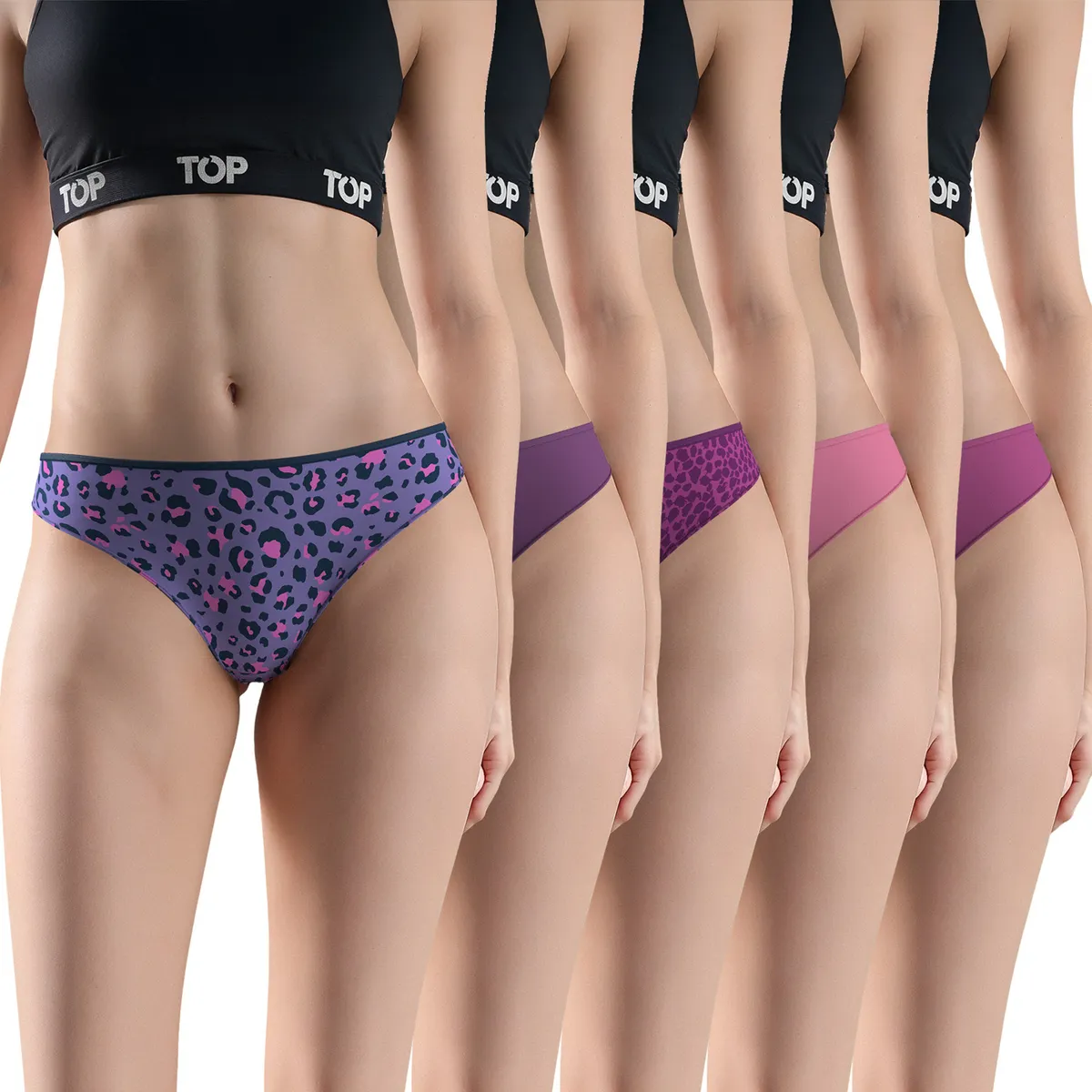 TOP - Pack De 5 Calzones Algodón Mujer Top