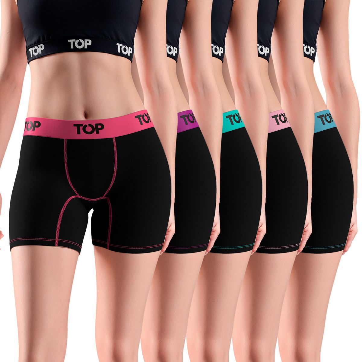 TOP - Pack de 5 Boxers  Algodón Mujer Top