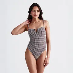 LOUNGE - Traje de Baño Entero Cuadros Paradis Mujer