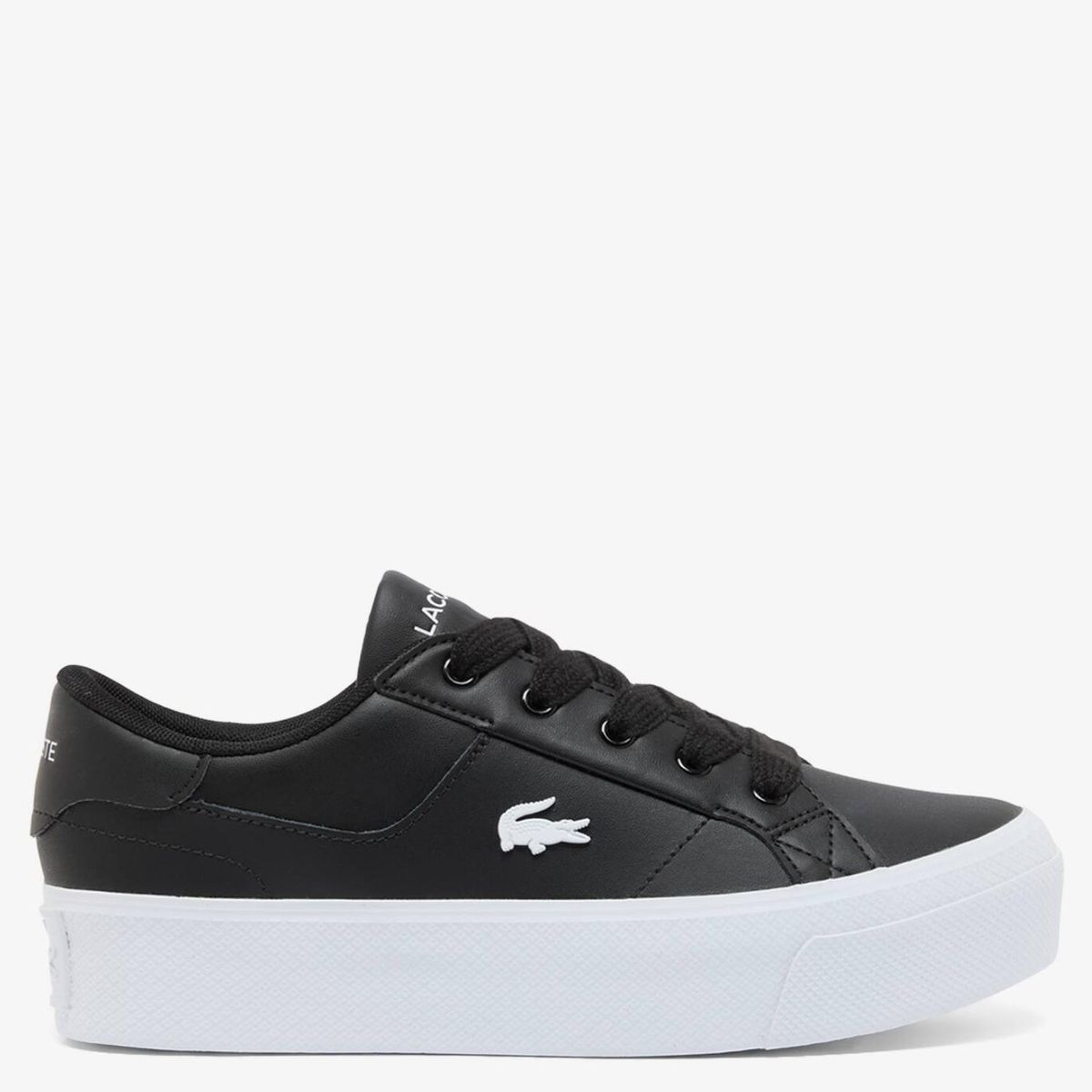 LACOSTE - Ziane Zapatilla Urbana Mujer Cuero Negra Lacoste